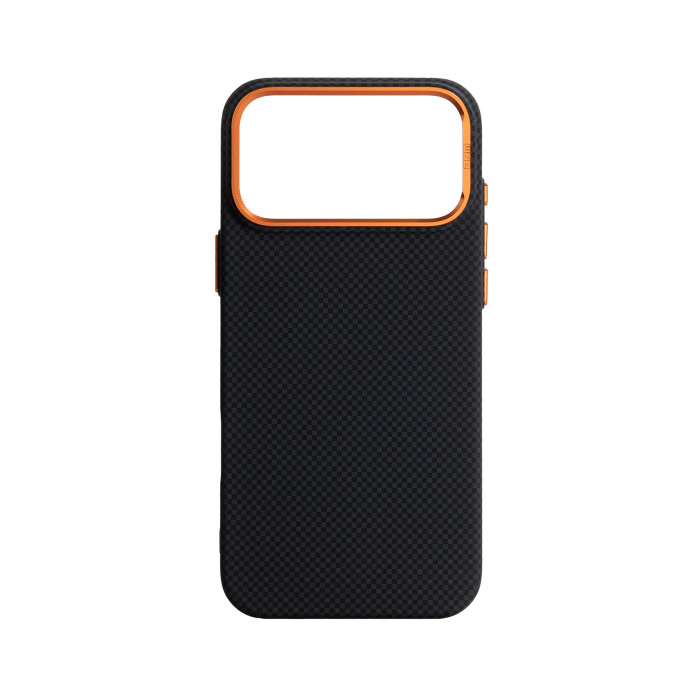 Чохол ArmorStandart LikeCarbon2 SE Mag Case для Apple iPhone 17 Pro Max Kevlar Black Orange (ARM89165)