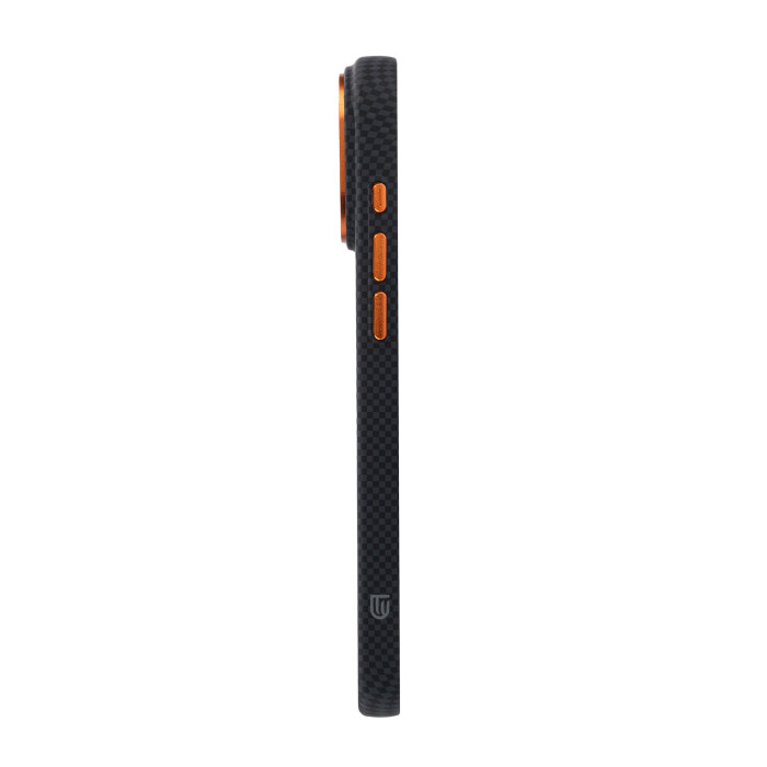Чохол ArmorStandart LikeCarbon2 SE Mag Case для Apple iPhone 17 Pro Max Kevlar Black Orange (ARM89165)