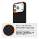 Чохол ArmorStandart LikeCarbon2 SE Mag Case для Apple iPhone 17 Pro Max Kevlar Black Orange (ARM89165)