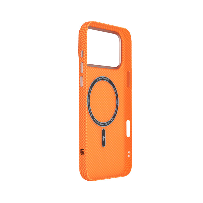 Чохол ArmorStandart LikeCarbon2 SE Mag Case для Apple iPhone 17 Pro Max Kevlar Orange Rose Gold (ARM89169)