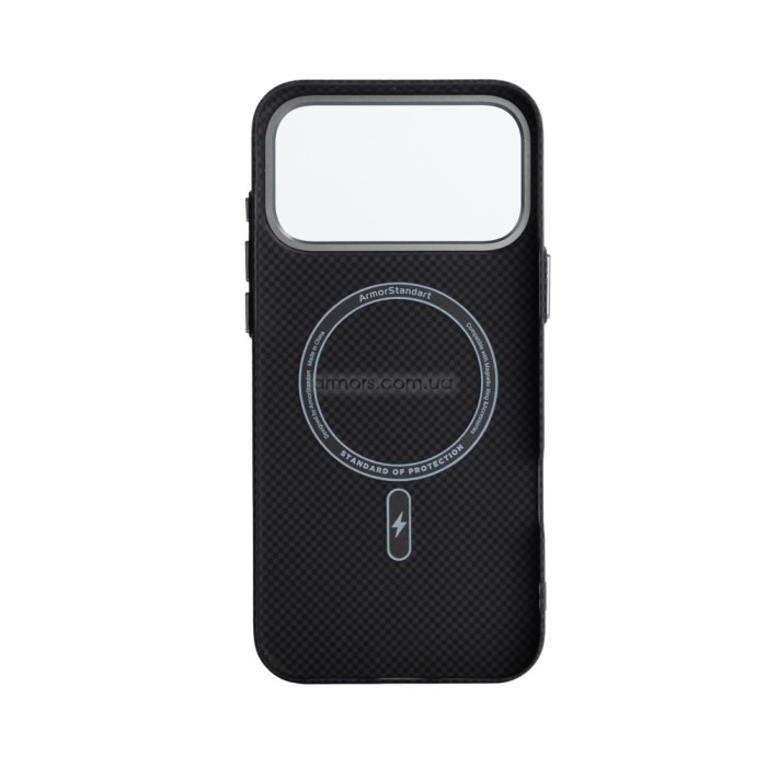 Чохол ArmorStandart LikeCarbon2 Mag Case для Apple iPhone 17 Pro Max Kevlar Black (ARM88377)