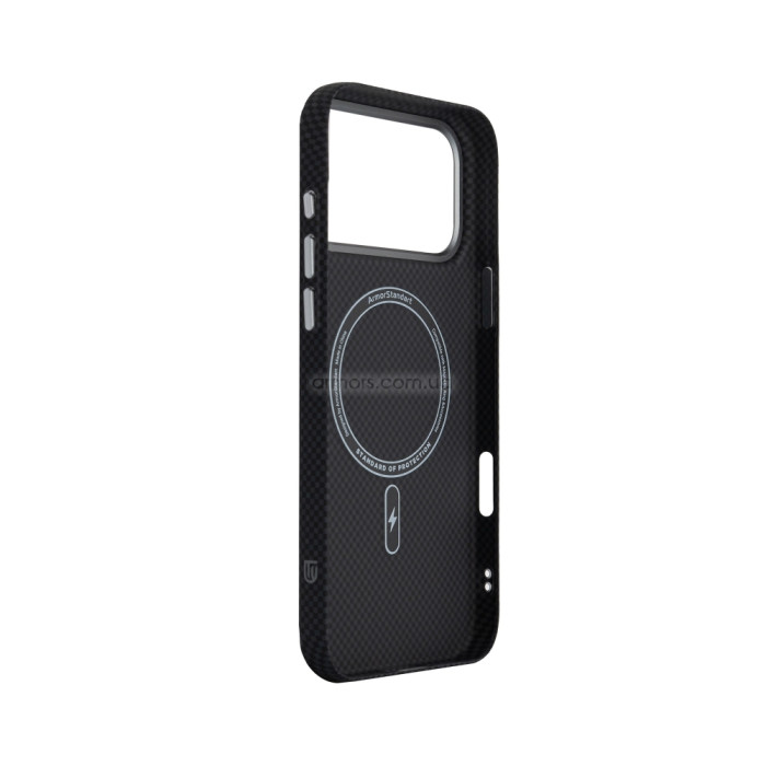 Чохол ArmorStandart LikeCarbon2 Mag Case для Apple iPhone 17 Pro Max Kevlar Black (ARM88377)