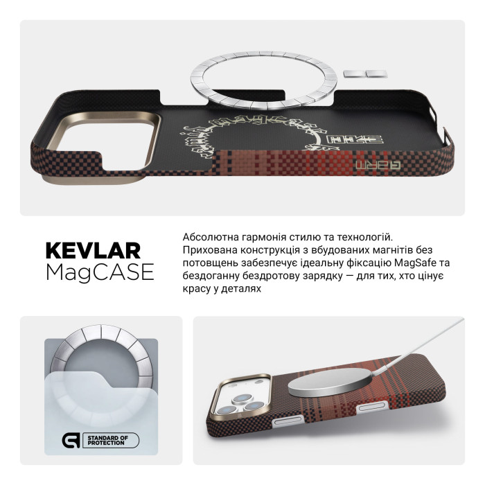 Чохол ArmorStandart BlackIcon Kevlar MagCase для Apple iPhone 17 Pro Max Sunset (ARM90155)