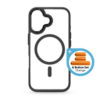 Чохол ArmorStandart Unit Mag Case для Apple iPhone 17 Black + Orange Button Set (ARM90579)