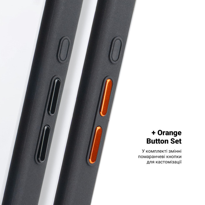 Чохол ArmorStandart Unit Mag Case для Apple iPhone 17 Black + Orange Button Set (ARM90579)