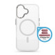 Чохол ArmorStandart Unit Mag Case для Apple iPhone 17 Matte Clear Silver + Pink Button Set (ARM90580)