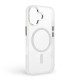 Чохол ArmorStandart Unit Mag Case для Apple iPhone 17 Matte Clear Silver + Pink Button Set (ARM90580)