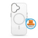 Чохол ArmorStandart Unit Mag Case для Apple iPhone 17 Matte Clear Silver + Orange Button Set (ARM90581)