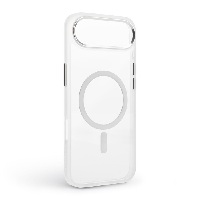 Чохол ArmorStandart Unit Mag Case для Apple iPhone 17 Air Matte Clear Silver + Orange Button Set (ARM90583)