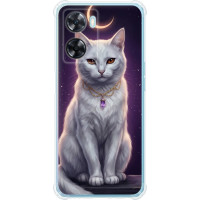 Чохол-накладка (панель) на Oppo A57s Mystic White Cat Gothic Dark Purple Gold  (6805sp-2931)