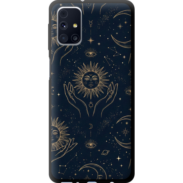 Чехол на Samsung Galaxy M31s M317F Celestial Harmony: Sun & Moon Gold Mystic Pattern 