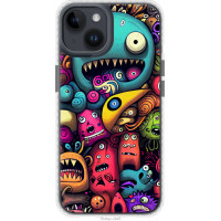 Чохол-накладка (панель) на iPhone 14 Смішні монстри  (EDP-5549pc-2648)