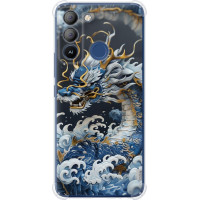 Чохол-накладка (панель) на Tecno POP 5 LTE BD4 Водяний дракон  (EDP-6113sp-2639)