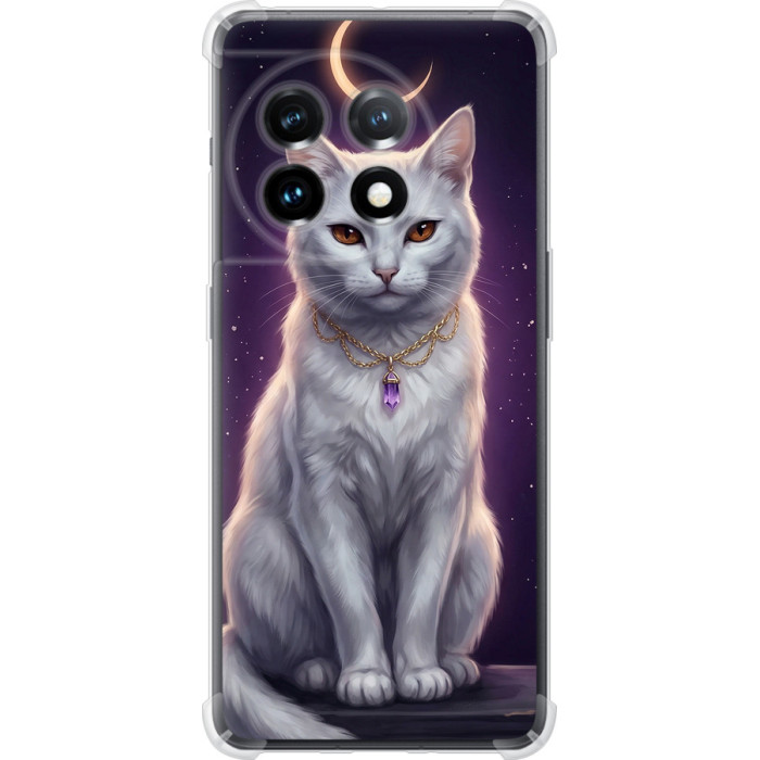 Чохол-накладка (панель) на OnePlus 11 Mystic White Cat Gothic Dark Purple Gold 