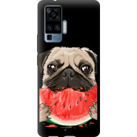 Чохол-накладка (панель) на Vivo X50 Pro Мопс і кавун (4665b-1956)