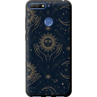 Чохол-накладка (панель) на Huawei Y6 Prime 2018 Celestial Harmony: Sun & Moon Gold Mystic Pattern  (EDP-6778b-1441)
