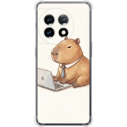 Чохол-накладка (панель) на OnePlus 11 Funny Capybara CEO Working  (EDP-6777sp-2940)