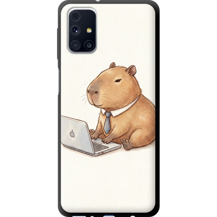 Чехол на Samsung Galaxy M31s M317F Funny Capybara CEO Working 