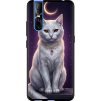 Чохол-накладка (панель) на Vivo V15 pro Mystic White Cat Gothic Dark Purple Gold  (6805b-1763)