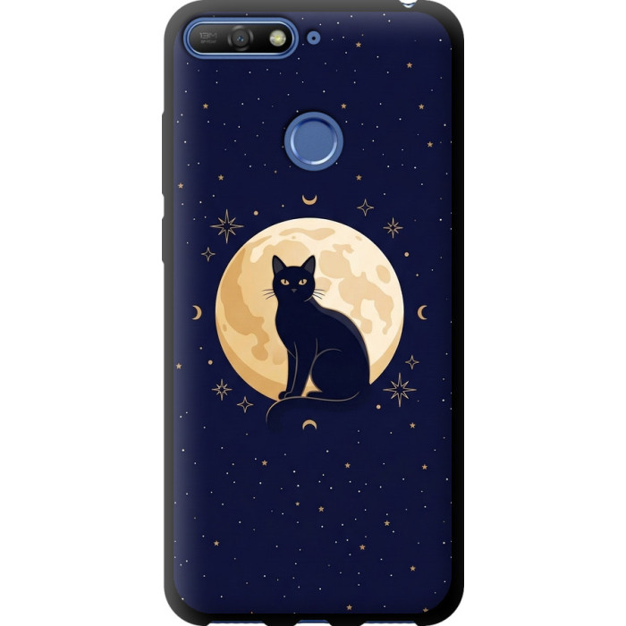 Чохол-накладка (панель) на Huawei Y6 Prime 2018 Cute Cat Celestial/Witchy 