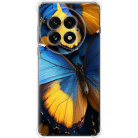 Чохол-накладка (панель) на OnePlus 13 5G Жовто-блакитні метелики  (EDP-6046b-3875)