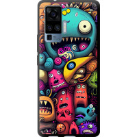 Чохол-накладка (панель) на Vivo X50 Pro Смішні монстри  (5549b-1956)