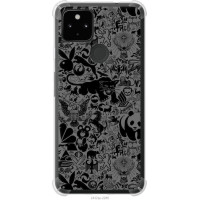 Чохол-накладка (панель) на Google Pixel 5A Чорно-сірий стікер бомбінг  (EDP-2432sp-2286)