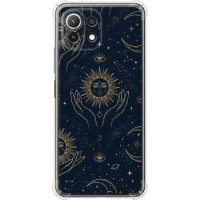 Чохол-накладка (панель) на Xiaomi Mi 11 Lite Celestial Harmony: Sun & Moon Gold Mystic Pattern  (EDP-6778sp-2281)