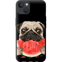 Чохол-накладка (панель) на iPhone 13 Мопс і кавун  (EDP-4665b-2374)