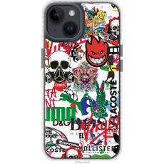 Чохол-накладка (панель) на iPhone 14 Many different logos  (EDP-4022pc-2648)