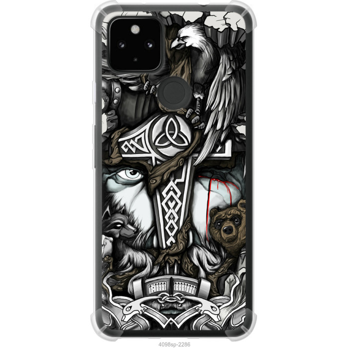 Чохол-накладка (панель) на Google Pixel 5A Тату Вікінг 