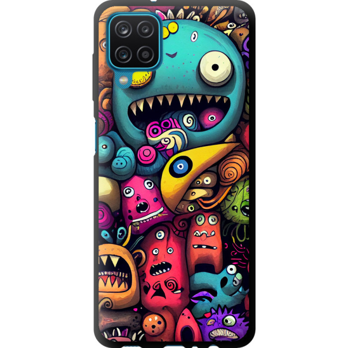 Чохол-накладка (панель) на Samsung Galaxy A12 A125F Смішні монстри 