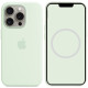 Чохол Silicone case (AAA) with Magsafe and Animation для Apple iPhone 15 Pro  М'ятний/Soft Mint