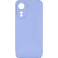 Чохол TPU GETMAN Liquid Silk Full Camera для Oppo A78 4G Бузковий/Light purple  (ITS-L-00000075771_16)