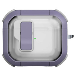 Футляр протиударний Locking Button для навушників Airpods 3 Light Purple