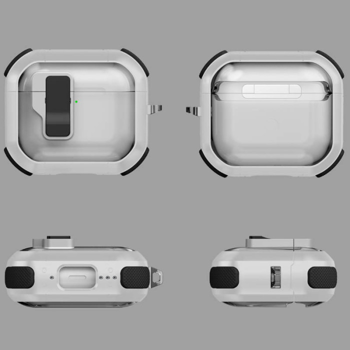 Футляр протиударний Locking Button для навушників Airpods 3 White