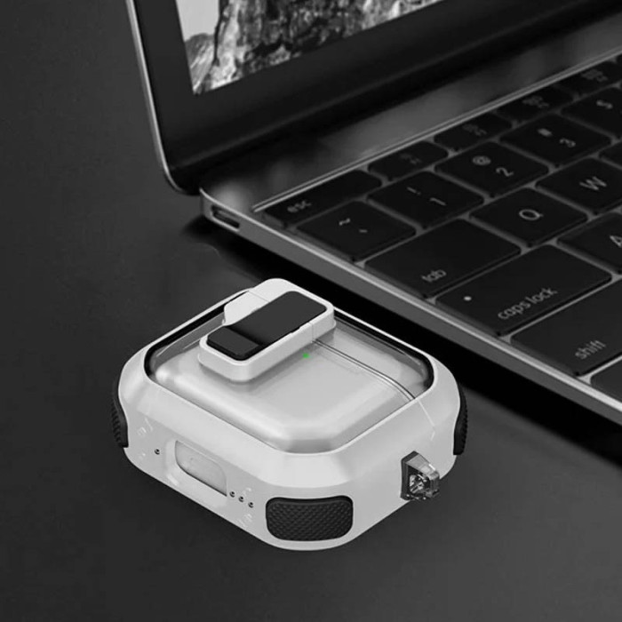 Футляр протиударний Locking Button для навушників Airpods 3 White