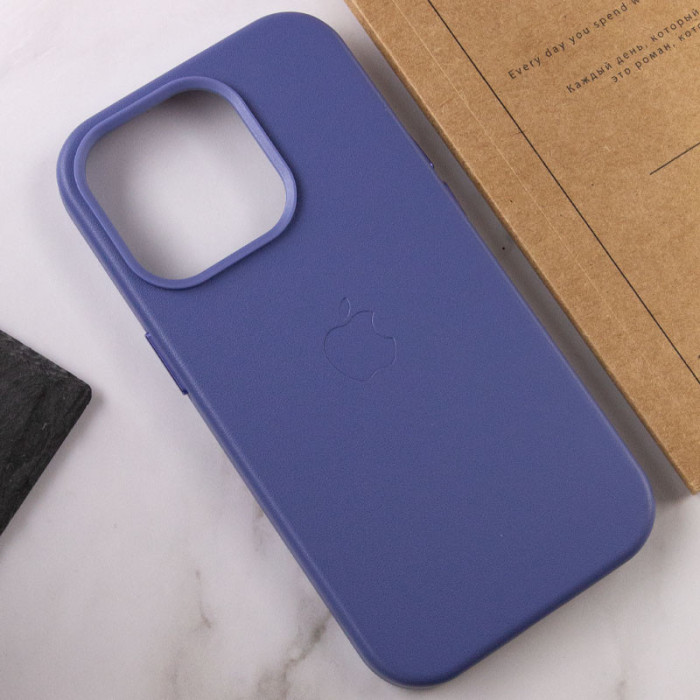 Шкіряний чохол Leather Case (AA Plus) with MagSafe для Apple iPhone 14 Pro