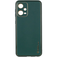 Шкіряний чохол Xshield для Xiaomi Poco X5 5G/Redmi Note 12 5G Зелений/Army green