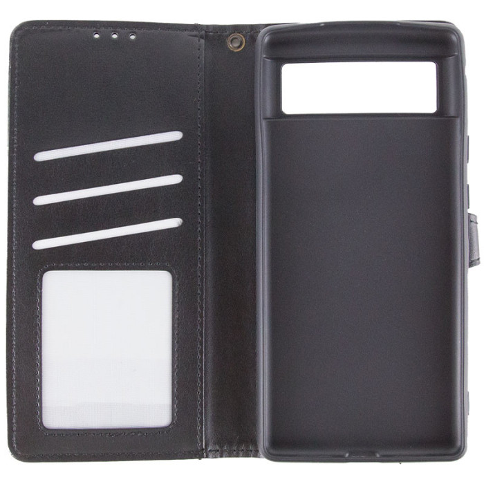 Шкіряний чохол-книжка GETMAN Gallant (PU) для Google Pixel 6 Pro Чорний  (ITS-L-00000066217_5)