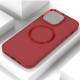 TPU чохол Bonbon Metal Style with MagSafe для Apple iPhone 15  Червоний/Red  (ITS-L-00000069524_6)