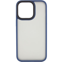 TPU+PC чохол Metal Buttons для Apple iPhone 13 Pro  Синій/Navy Blue