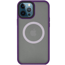 TPU+PC чохол Metal Buttons з Magnetic Fit для Apple iPhone 13 Pro Max Темно-фіолетовий/Dark Purple