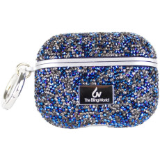 TPU чохол Bling World Rock Diamond для навушників AirPods Pro/Airpods Pro 2 Синій  (ITS-L-00000057527_5)
