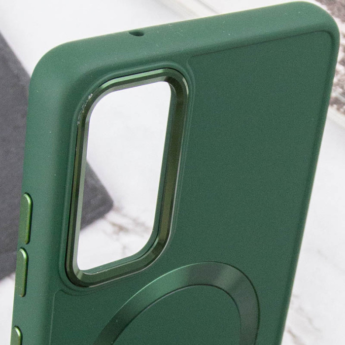 TPU чохол Bonbon Metal Style with MagSafe для Samsung Galaxy A55 Зелений/Army Green