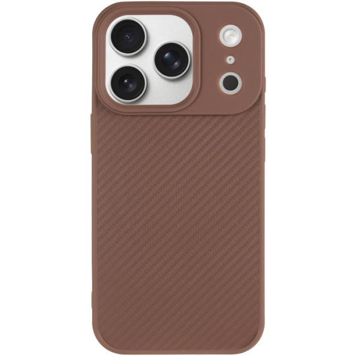 TPU чохол Carbon Protective with Magsafe для Apple iPhone 17 Pro (6.3') Coffee