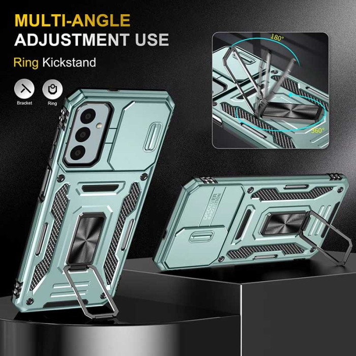 Ударостійкий чохол Camshield Army Ring для Samsung Galaxy A24 4G Зелений/Light Green  (ITS-L-00000066133_2)