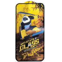Захисне скло 5D Anti-static Panda (тех.пак) для Apple iPhone 15/16  Чорний
