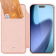Чохол-книжка Dux Ducis з кишенею для візиток для Apple iPhone 17 Pro Max (6.9') Rose Gold