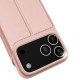 Чохол-книжка Dux Ducis з кишенею для візиток для Apple iPhone 17 Pro Max (6.9') Rose Gold